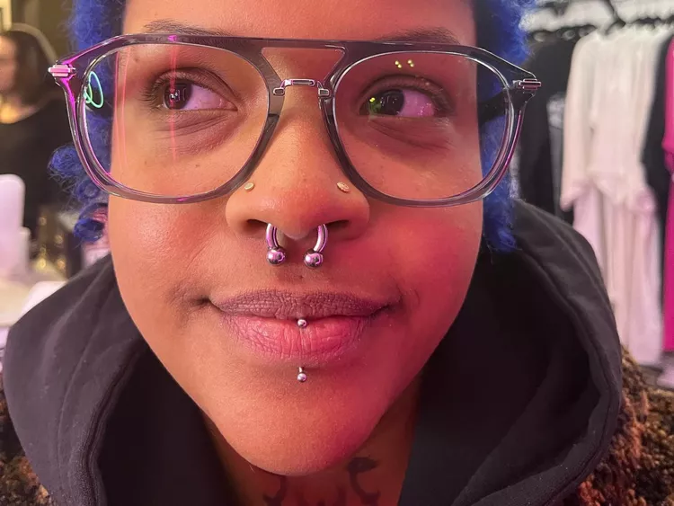 Vertical Lip Piercing